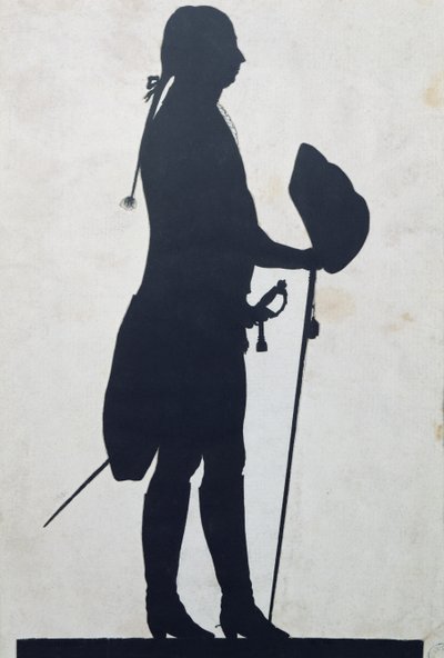 Silhouet van een man door Jean Gaspard Lavater