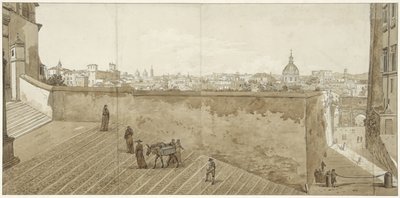 Gezicht op Rome vanaf het Capitool door Jean Grandjean