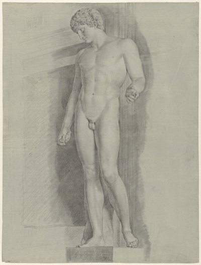 Studie naar het standbeeld genaamd de Albani Antinous door Jean Grandjean