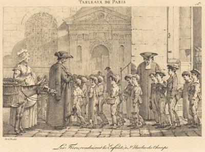 De Broers Leiden de Kinderen, naar St. Nicolas des Champs door Jean Henri Marlet
