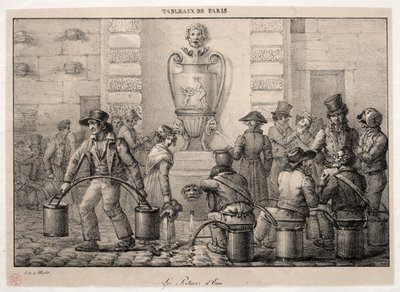 Scènes van Parijs: De Waterdragers door Jean Henri Marlet