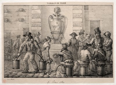 Scènes van Parijs: De waterdragers door Jean Henri Marlet