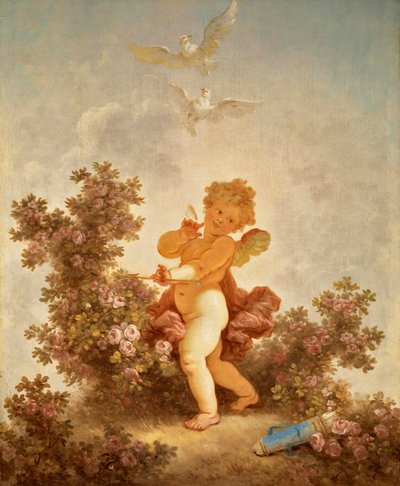 Fragonard - De voortgang van de liefde Liefde de Schildwacht, 1790-91 door Jean Honore Fragonard
