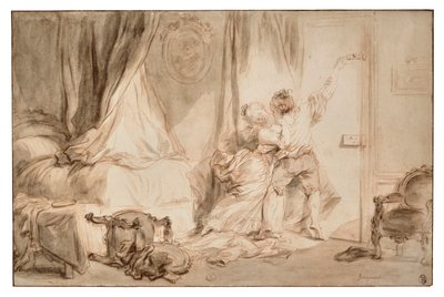 Le Verrou door Jean Honore Fragonard