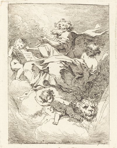 Sint Marcus door Jean Honoré Fragonard after Giovanni Lanfranco