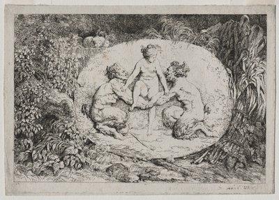 Bacchanalen door Jean Honore Fragonard