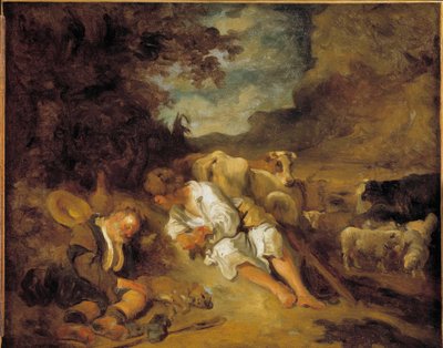 Mercurius en Argus door Jean Honore Fragonard