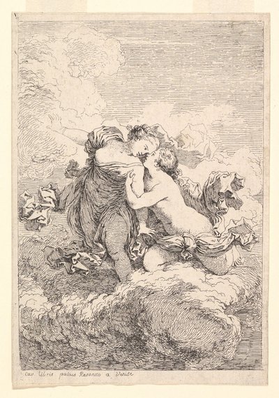 Mythologische scène, mogelijk Diana die Callisto verleidt, ca. 1764 door Jean Honore Fragonard
