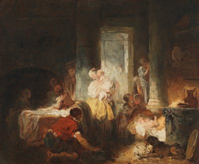 Romeins interieur, c.1760 door Jean Honore Fragonard