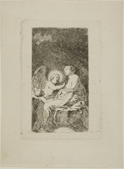 Sint-Catharina van Alexandrië genezen door een engel door Jean Honore Fragonard