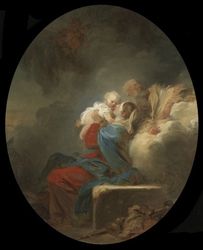 De rust tijdens de vlucht naar Egypte, c.1774 door Jean Honore Fragonard