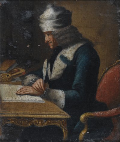 Portret van François Marie Arouet de Voltaire door Jean Huber