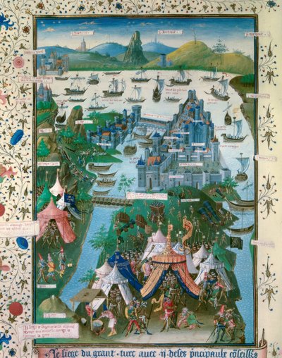 Muhammad II: De belegering van Constantinopel door de Ottomaanse Turken van Muhammad II door Jean I Le Tavernier