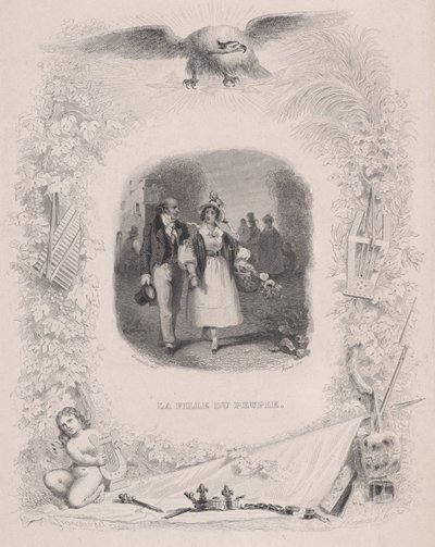 Dochter van het Volk uit De Liederen van Béranger, 1829 door Jean Ignace Isidore Gérard