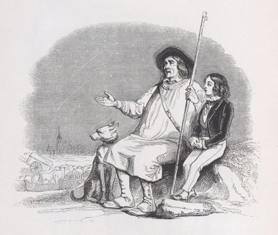 Vallende sterren uit De volledige werken van Béranger door Jean Ignace Isidore Gérard