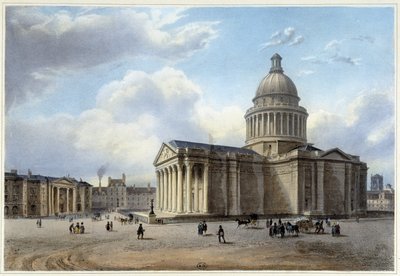 Le Pantheon - in "Promenade dans Paris et ses environs", ontworpen door Jacottet en Benoist, ca. 1840 door Jean Jacottet