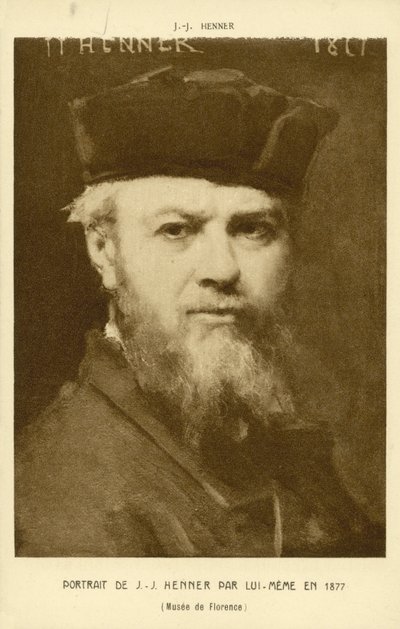 Zelfportret van Jean-Jacques Henner, Franse kunstenaar door Jean Jacques (after) Henner