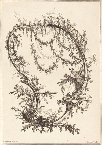Ornament met een steun en een reling door Jean Jacques Avril