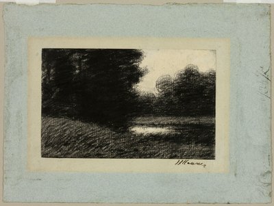 Landschap met een Vijver door Jean Jacques Henner