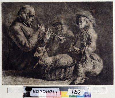De hoboïst door Jean Jacques de Boissieu