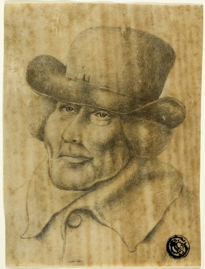 Portretbuste van een oude man met hoed en overjas door Jean Jacques de Boissieu