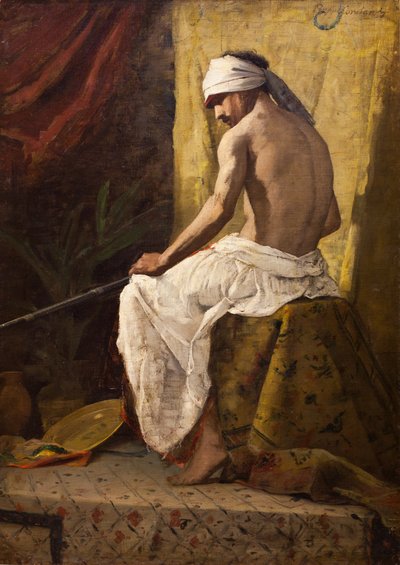 Arabe asis, geen datum. (Olieverf op doek) door Jean Joseph Benjamin Constant