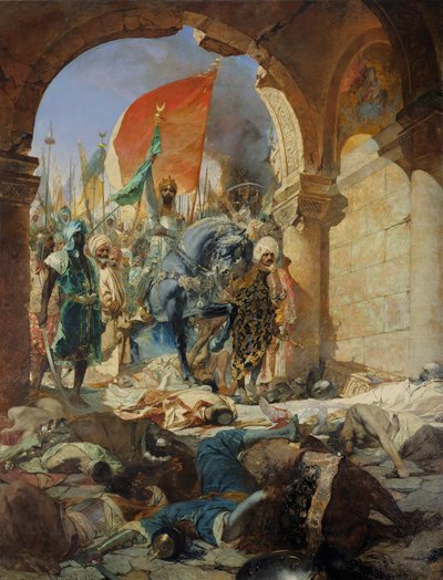 Intocht van de Turken van Mohammed II (1432-81) in Constantinopel, 29 mei 1453, 1876 door Jean Joseph Benjamin Constant