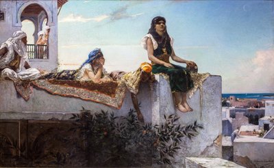 Avond op de terrassen (Marokko) door Jean Joseph Benjamin Constant