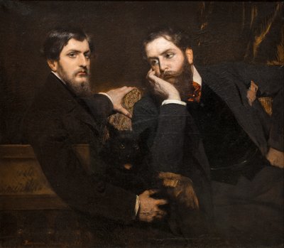 Portret van mijn twee zonen door Jean Joseph Benjamin Constant