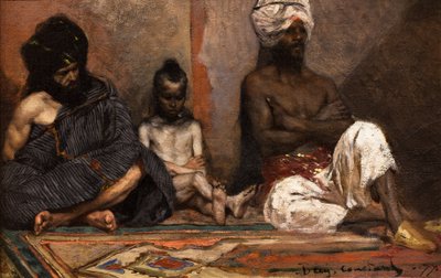 Zittende Arabieren door Jean Joseph Benjamin Constant