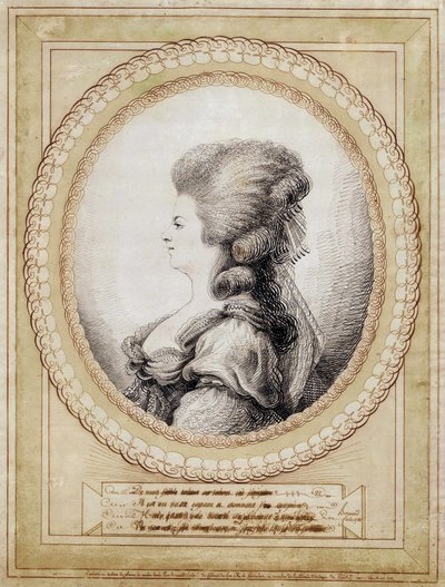 Portret van Marie Antoinette van Oostenrijk. door Jean Joseph Bernard