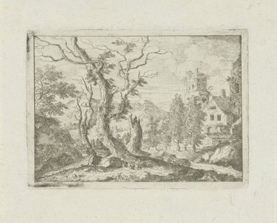 Drie dode bomen op een heuvel door Jean Joseph Hanson