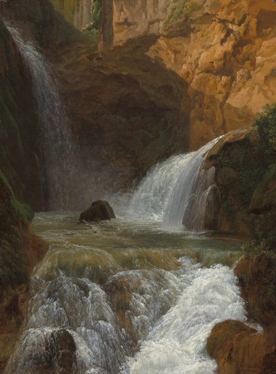 Uitzicht op de watervallen in Tivoli door Jean Joseph Xavier Bidauld