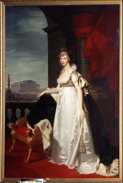 Portret van keizerin Elisabeth Alexeievna door Jean Laurent Monnier