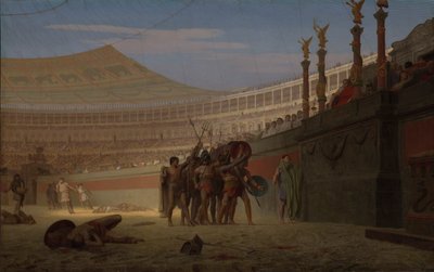Heil Caesar! Morituri te salutant (Heil Caesar! Wij die gaan sterven groeten u) door Jean Leon Gerome