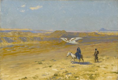 De vlucht naar Egypte, 1890s door Jean Leon Gerome