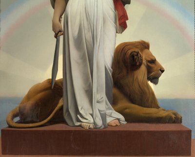 De Republiek door Gerome Jean Leon (1824 - 1904) (allegorie - 1848); Mairie des Lilas door Jean Leon Gerome