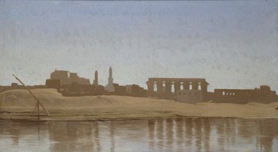 Uitzicht op de Nijl bij Luxor, 1857 door Jean Leon Gerome