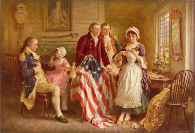Betsy Ross 1777 door Jean Leon Gerome Ferris