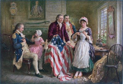 Betsy Ross 1777 door Jean Leon Gerome Ferris