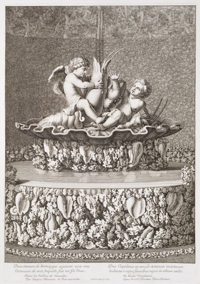 Fontein met twee cupido