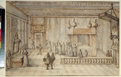 De kamer van koning Lodewijk XIV in Versailles door Jean Lepautre