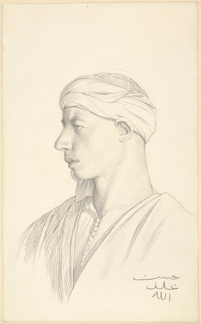Portret van een Egyptische Fellah door Jean Leon Gerome