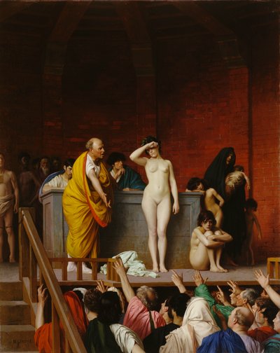 Slavenmarkt in het oude Rome door Jean Leon Gerome