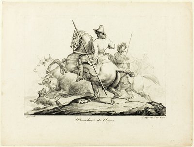 Slagers van Rome door Jean Louis André Théodore Géricault