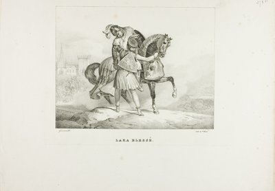 Lara gewond door Jean Louis André Théodore Géricault