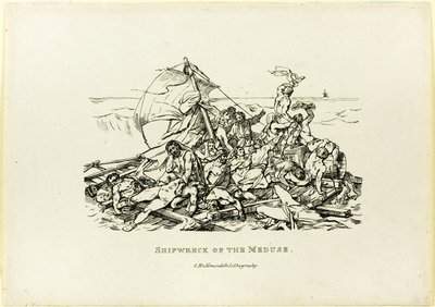 Schipbreuk van de Medusa door Jean Louis André Théodore Géricault