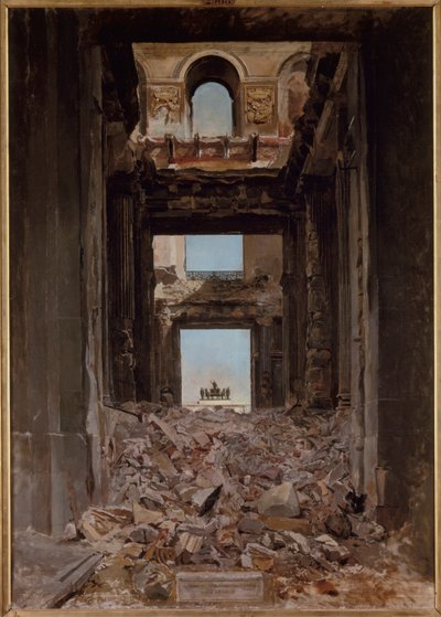 Frans: Ruines des Tuileries door Jean Louis Ernest Meissonier