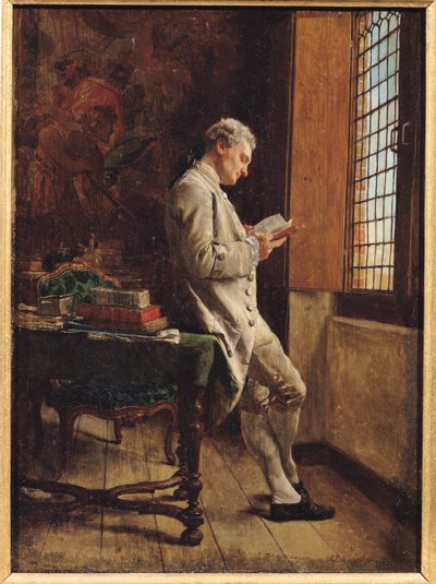 De Lezer in Wit, 1857 door Jean Louis Ernest Meissonier
