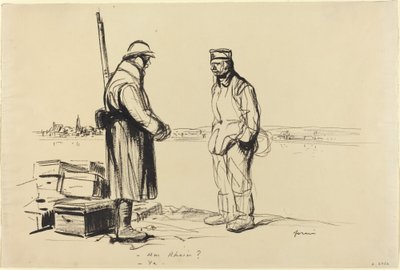 - Am Rhein - Ya., ca. 1914-1919 door Jean Louis Forain